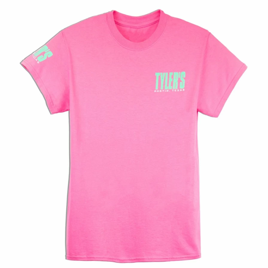 Men's Azalea & Bright Mint Graphic Tee - Stylish Austin-Inspired Casual T-Shirt
