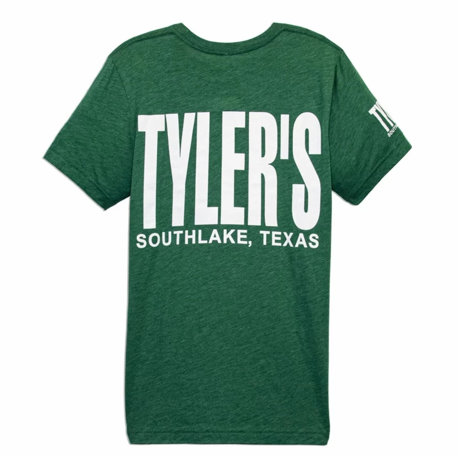 "Stylish Green and White Track Tee by Tyler's - Southlake Collection"