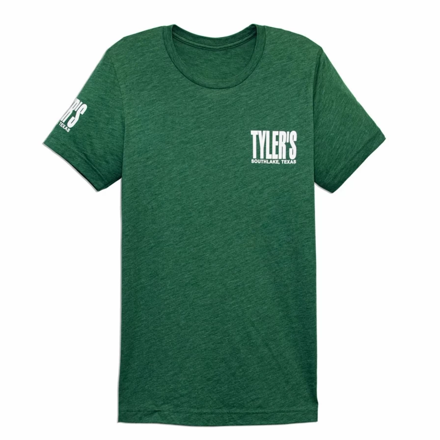 "Stylish Green and White Track Tee by Tyler's - Southlake Collection"