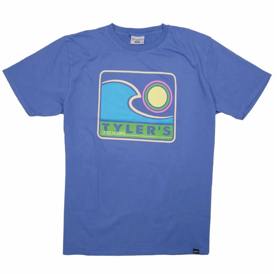 "Pool Blue Tyler's Stamper Graphic Tee – Comfortable Casual T-Shirt"