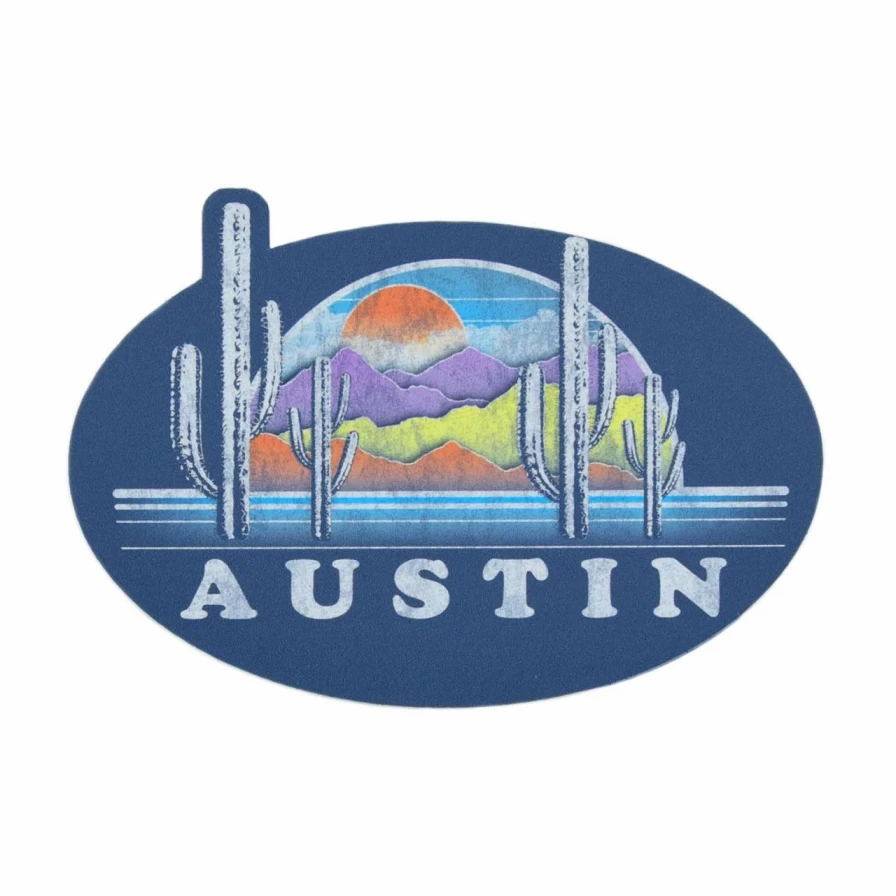 Navy Blue Austin Faraway Decorative Sticker for Laptops & Accessories