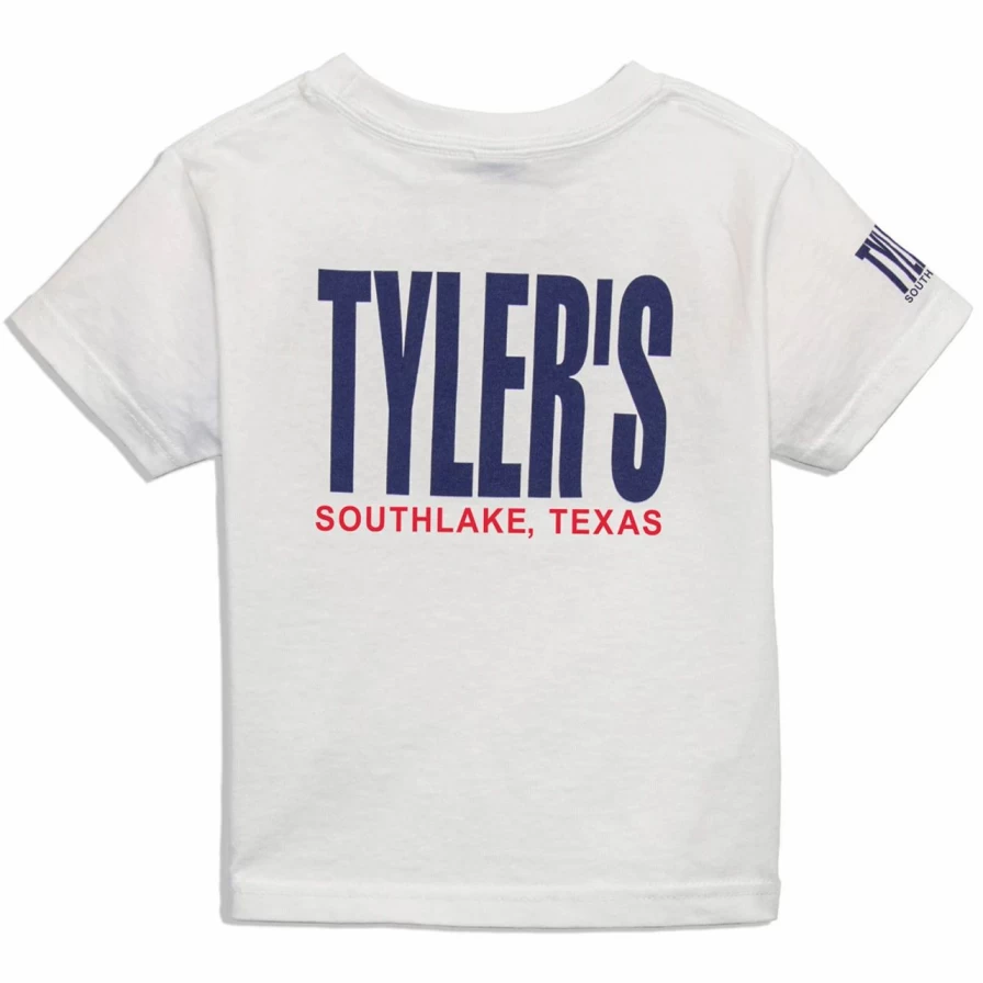 "Toddler's White and Navy Blue Tyler Tee - Southlake Collection"