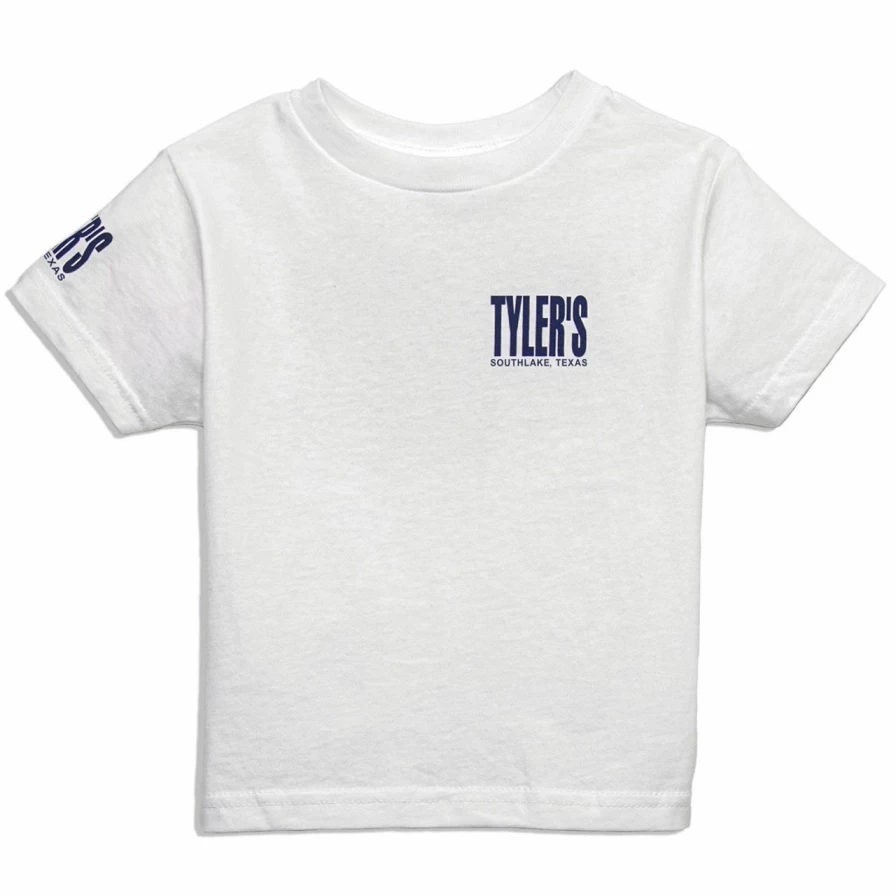 "Toddler's White and Navy Blue Tyler Tee - Southlake Collection"