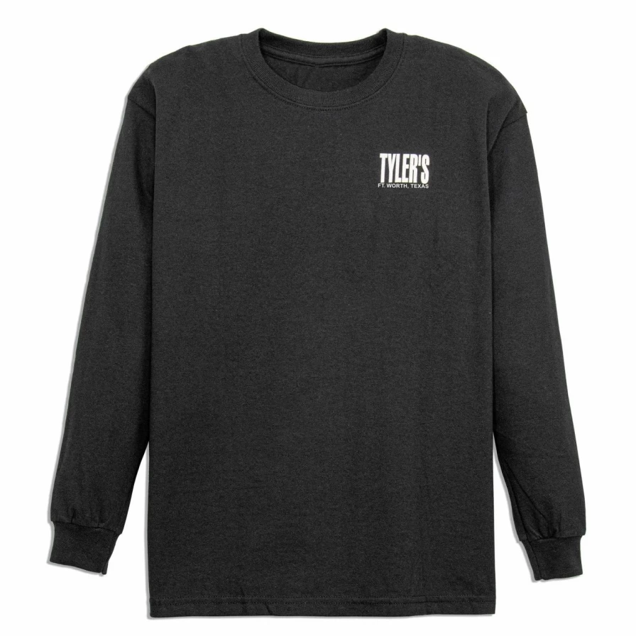 Kids' Black and White Long Sleeve T-Shirt - Tyler's Style in Fort Worth
