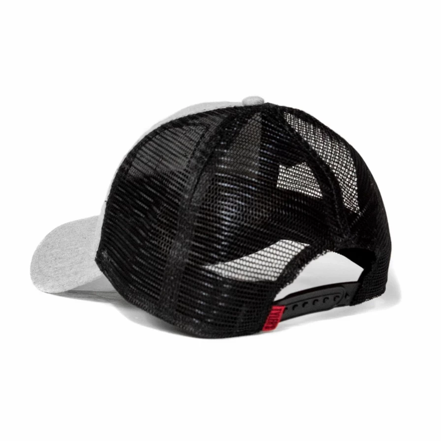Vintage Grey and Black Austin Rooster Embroidered Trucker Hat Snapback Cap