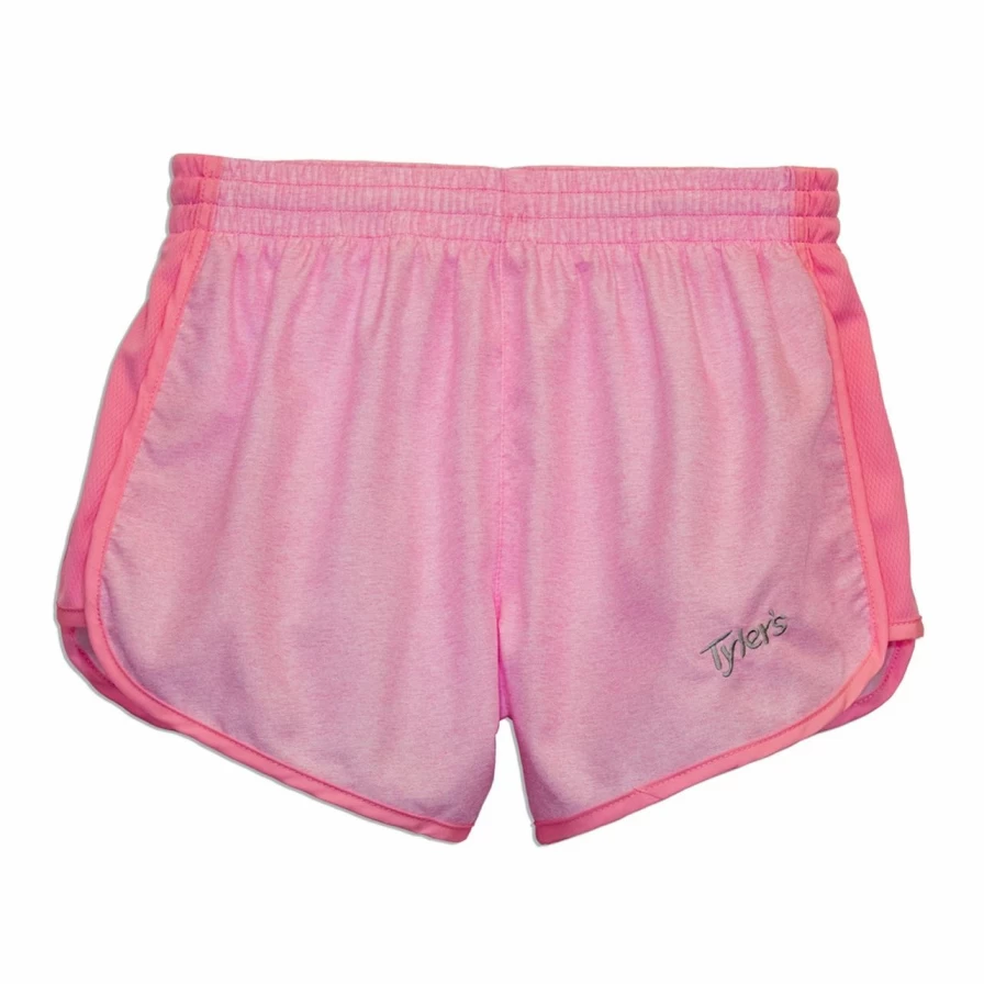 Women's Heather Pink Racer Shorts - Comfortable & Styletic Athletic Shorts for Running & Workouts
