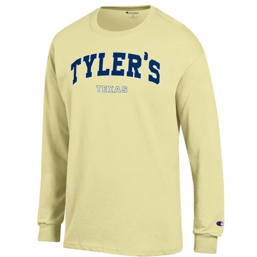 Champion Long Sleeve T-Shirt for Men - Yellow, Navy, White Options - Comfortable Casual Wear