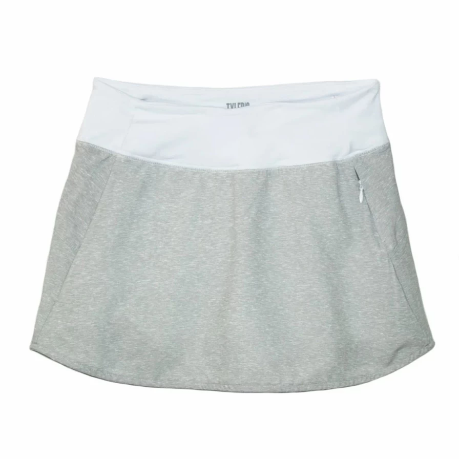 Women's Cool Grey Heather City Skort – Comfortable & Stylish Athletic Skirt Shorts for Active Women