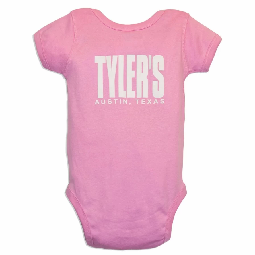 Pink and White Onesie by Tyler's - Soft Baby Bodysuit for Austin Fans