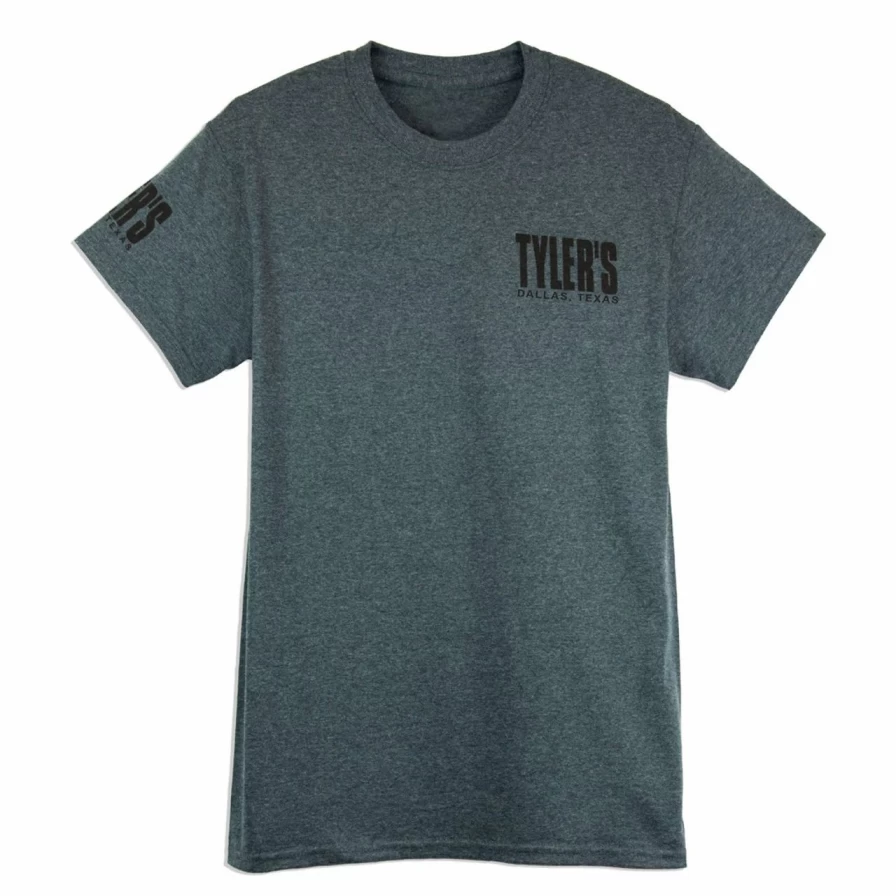 "Tyler's Dallas Tee - Dark Heather/Black Relaxed Fit T-Shirt"