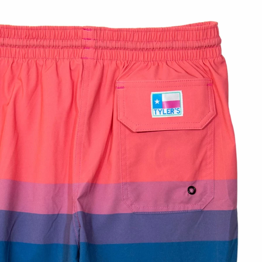 Tyler's Men's Volley Shorts Punch Drunk - Red Fade Athletic Shorts for Men