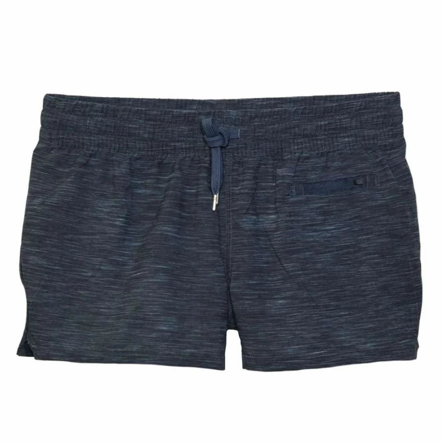 Women's Navy Grey Spacedye City Shorts - Comfortable Casual Shorts for Everyday Wear