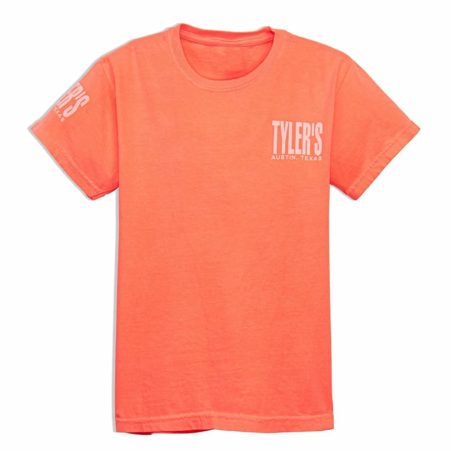Kids' Comfort Color Tee - Neon Red & White Soft Cotton T-Shirt for Boys and Girls