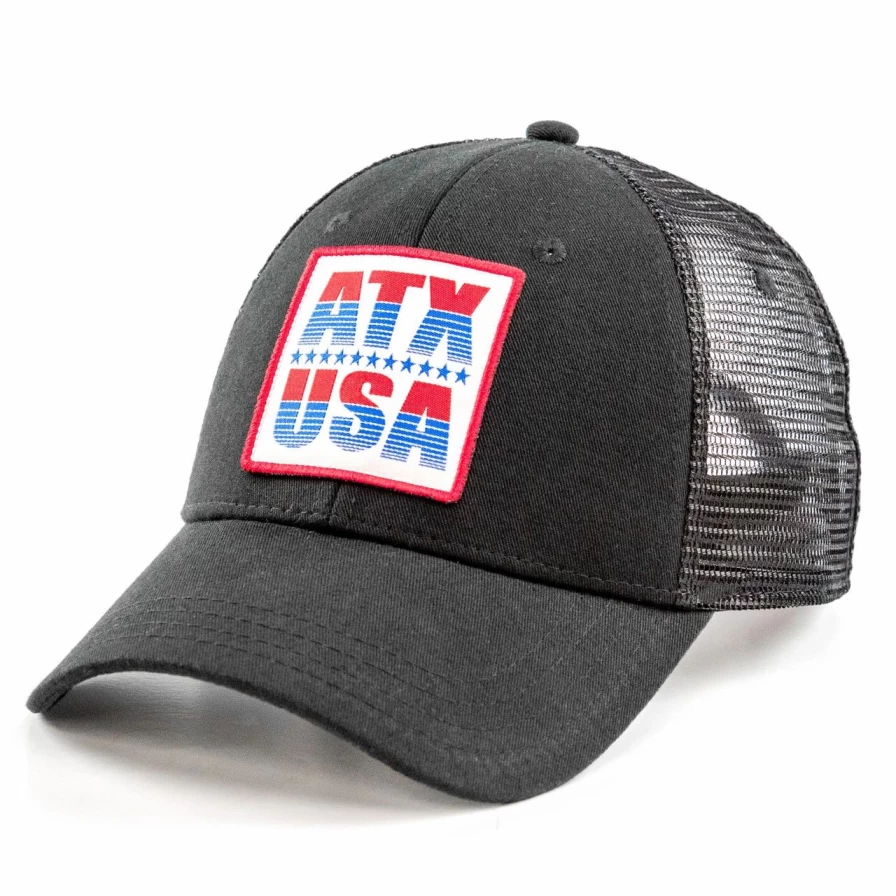 "ATX USA Embroidered Trucker Hat - Adjustable Snapback Cap for Men & Women"