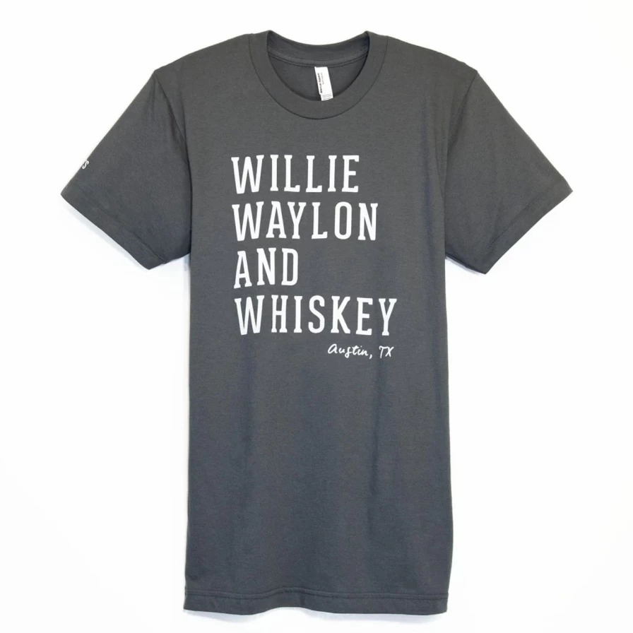 "Vintage Willie Waylon Whiskey Distillery Graphic Tee - Retro Western Style T-Shirt"