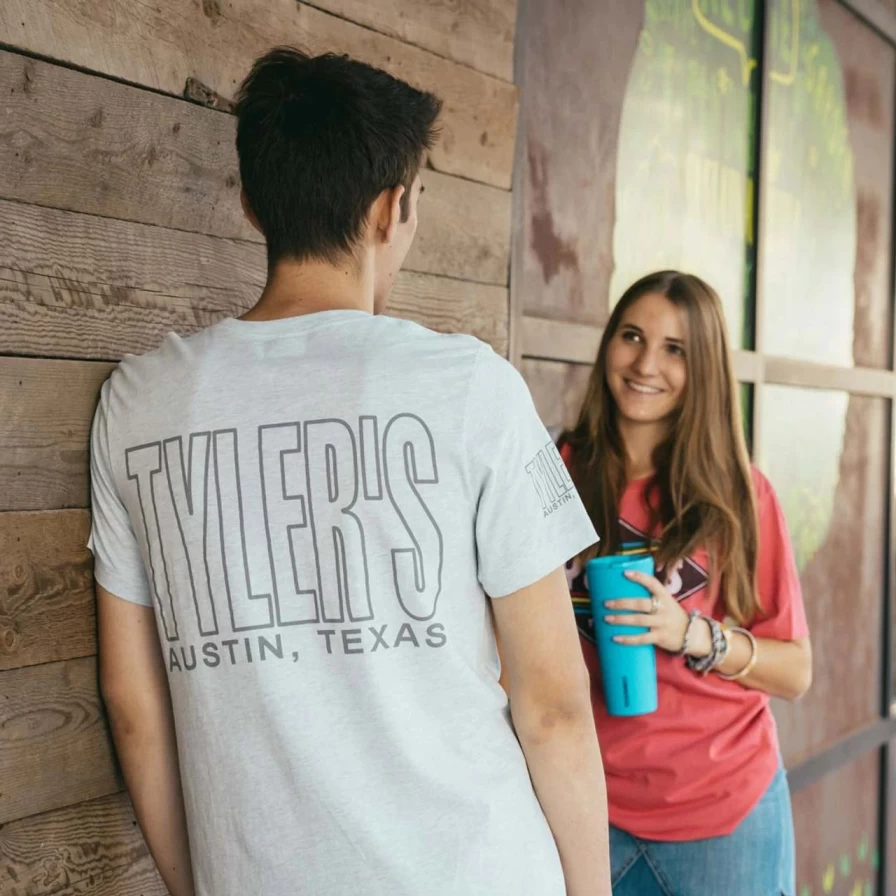 "Prism Ice Cool Grey Outline Tee by Tyler's - Austin Graphic T-Shirt"