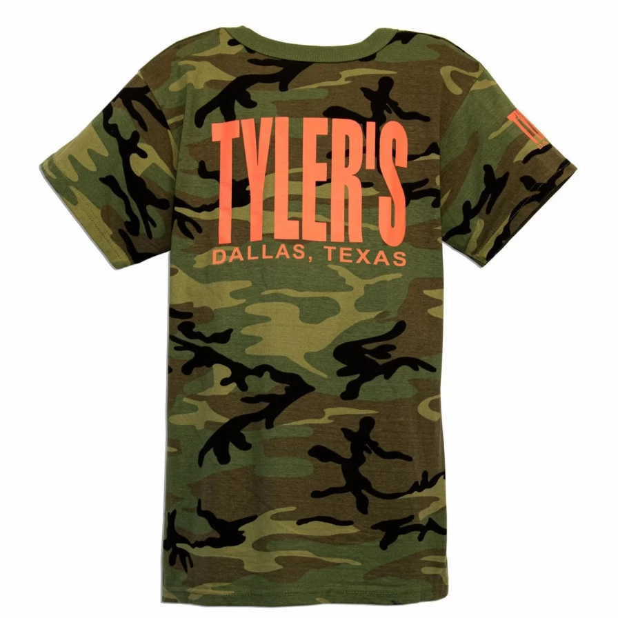 Kids' Camo Orange T-Shirt - Dallas Themed Camouflage Tee for Boys and Girls