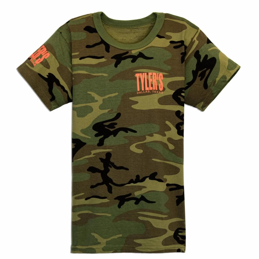Kids' Camo Orange T-Shirt - Dallas Themed Camouflage Tee for Boys and Girls
