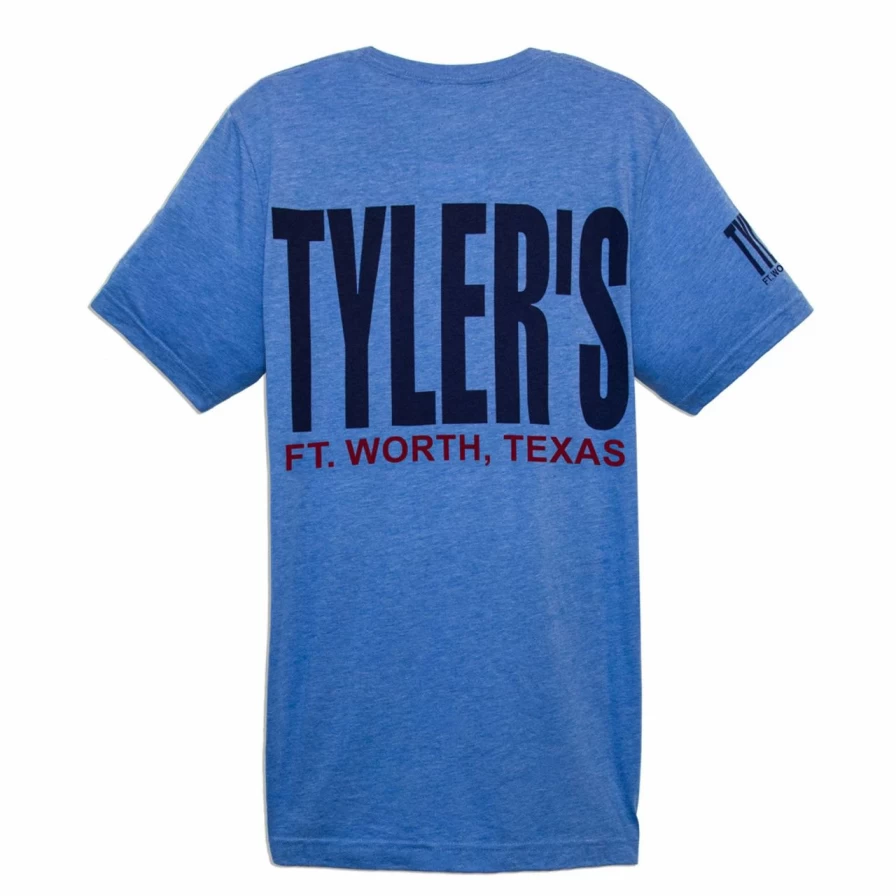 Vintage Blue and Navy Track Tee by Tyler's Antique - Fort Worth Retro Style T-Shirt