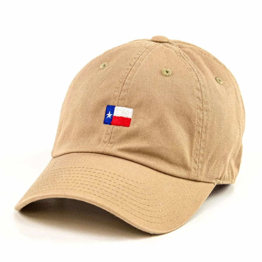 "Texas Flag Khaki Baseball Cap - Stylish Patriotic Hat for Men & Women"