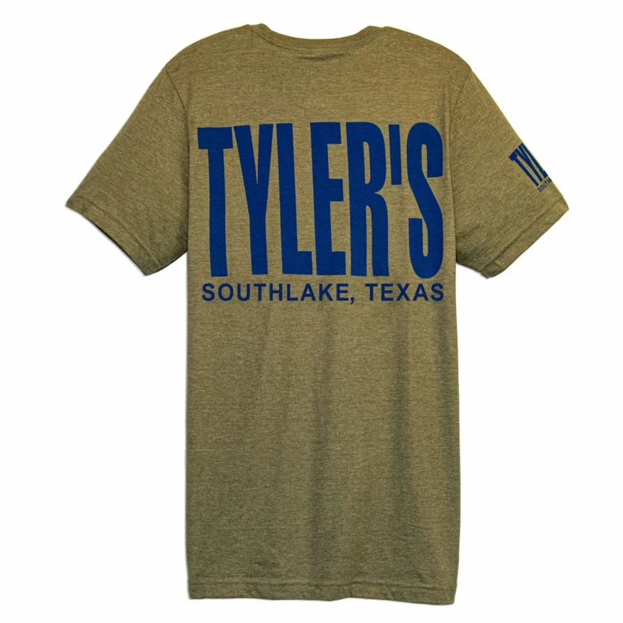 "Heather Olive and Navy Blue Track Tee by Tyler's - Southlake Style"
