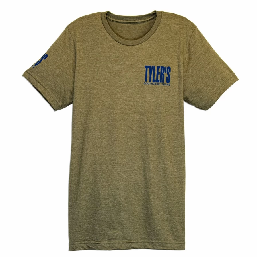 "Heather Olive and Navy Blue Track Tee by Tyler's - Southlake Style"