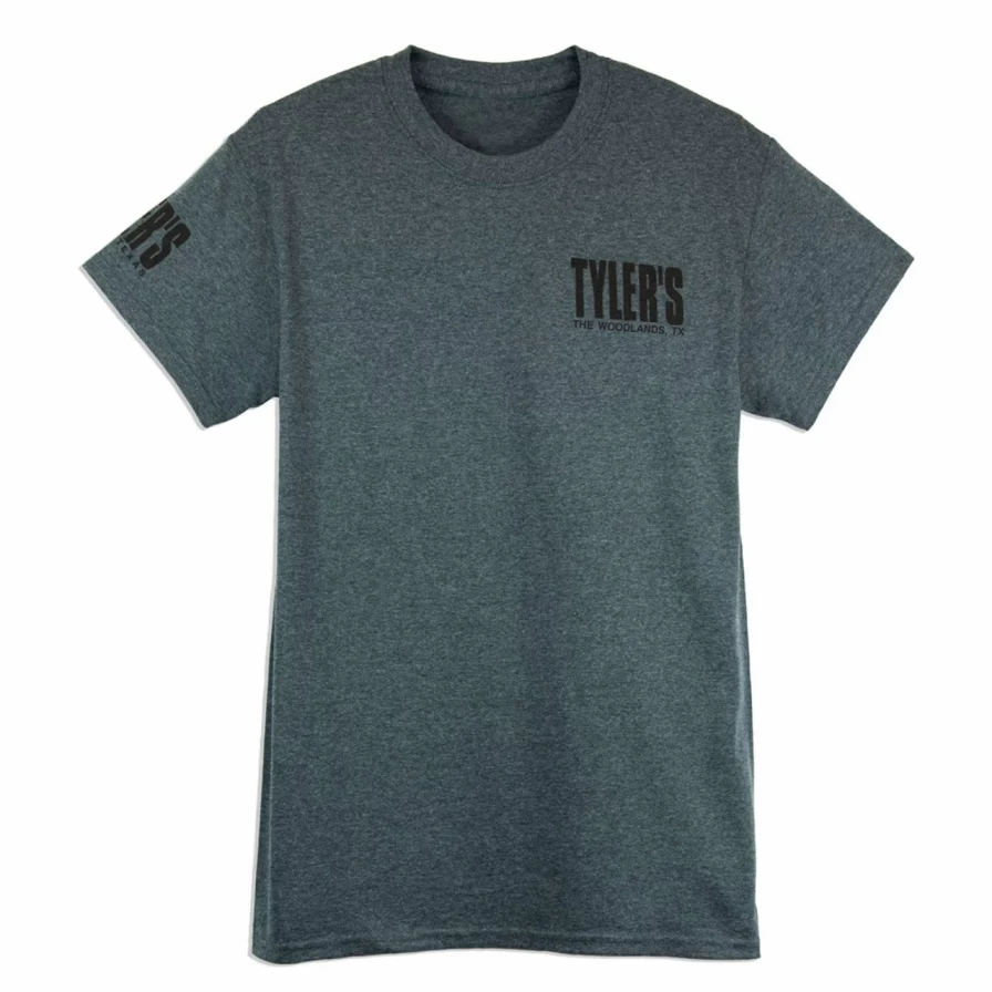 Men's Dark Heather & Black Graphic Tee - The Woodlands Design - Comfortable Casual T-Shirt