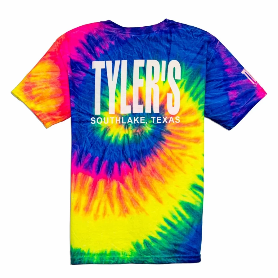 Kids' Neon and White Tie-Dye T-Shirt - Stylish Graphic Tee for Boys and Girls