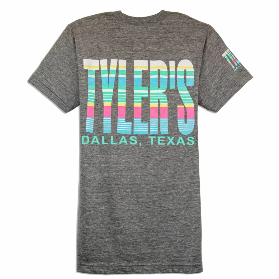 Men's Multi-Stripe Athletic Track Tee by Tyler - Dallas-Inspired Casual Sports T-Shirt