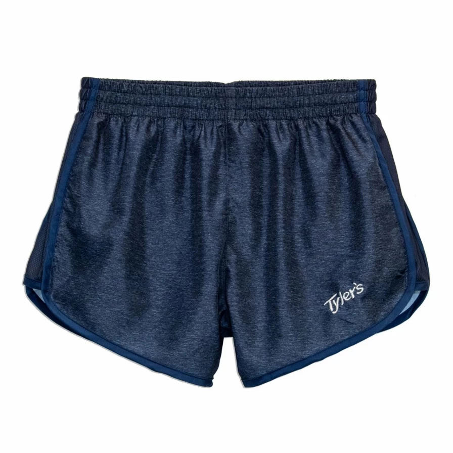 Women's Heather Grey & Navy Racer Shorts - Comfortable Athletic Running Shorts for Women