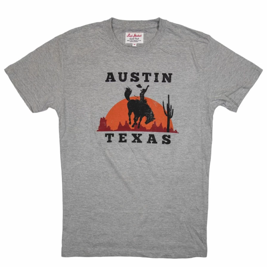 "Vintage Austin Bronco T-Shirt in Athletic Grey – Classic Retro Style Tee"