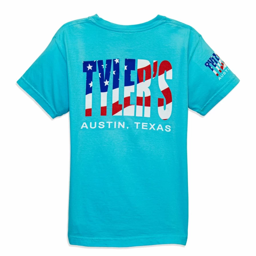 Kids' American Flag Comfort Color T-Shirt - Austin Patriotic Tee for Boys & Girls
