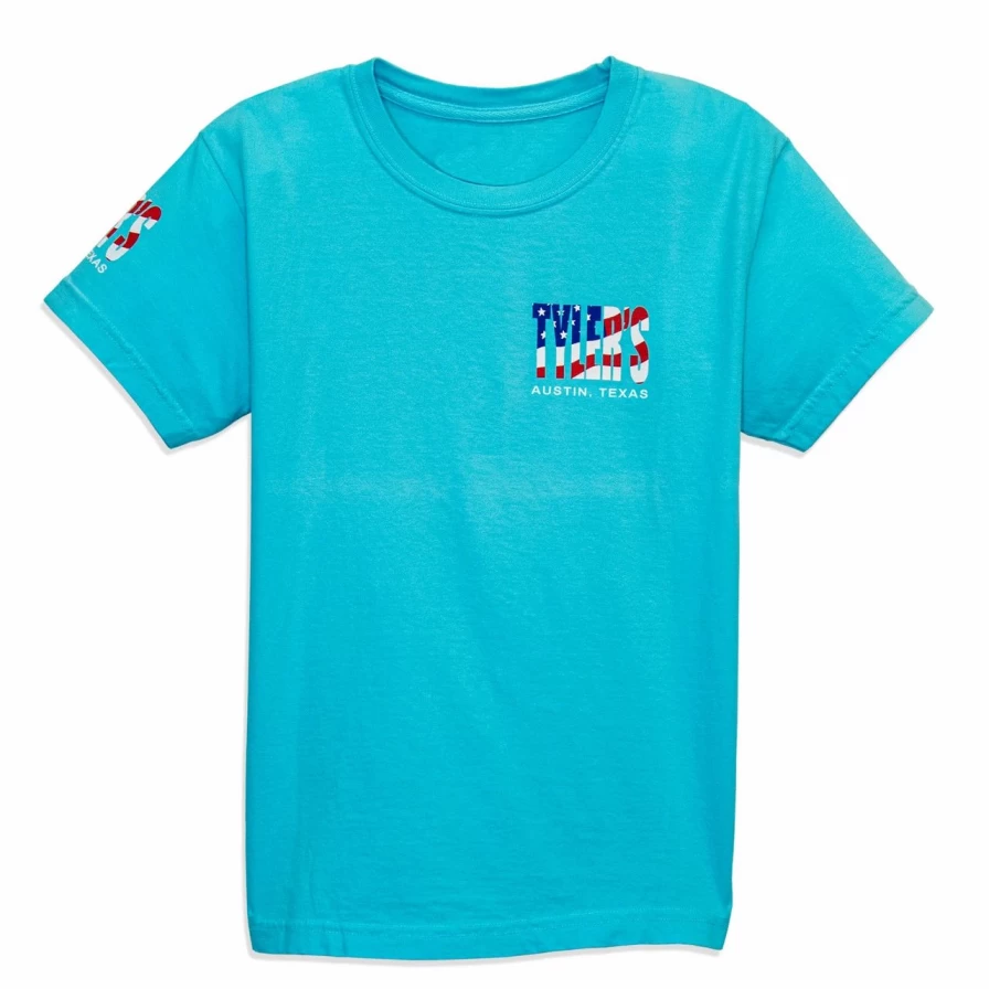 Kids' American Flag Comfort Color T-Shirt - Austin Patriotic Tee for Boys & Girls