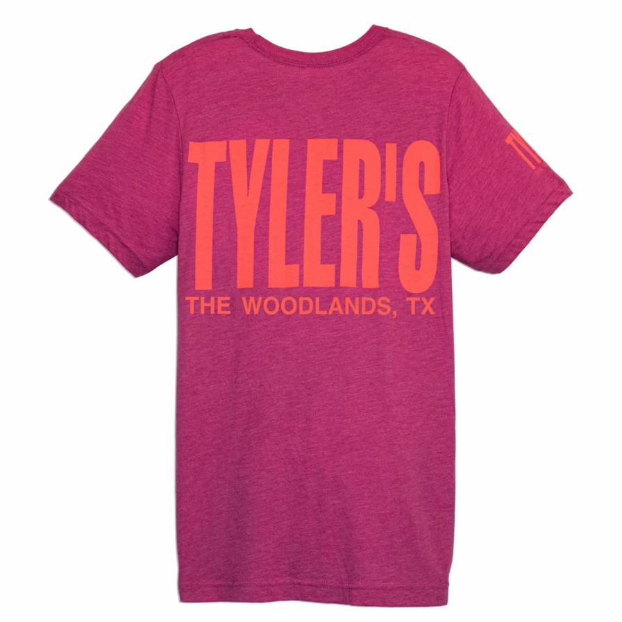 "Stylish Berry & Melon Print Track Tee for Men - The Woodlands Collection"