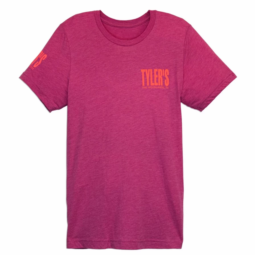 "Stylish Berry & Melon Print Track Tee for Men - The Woodlands Collection"