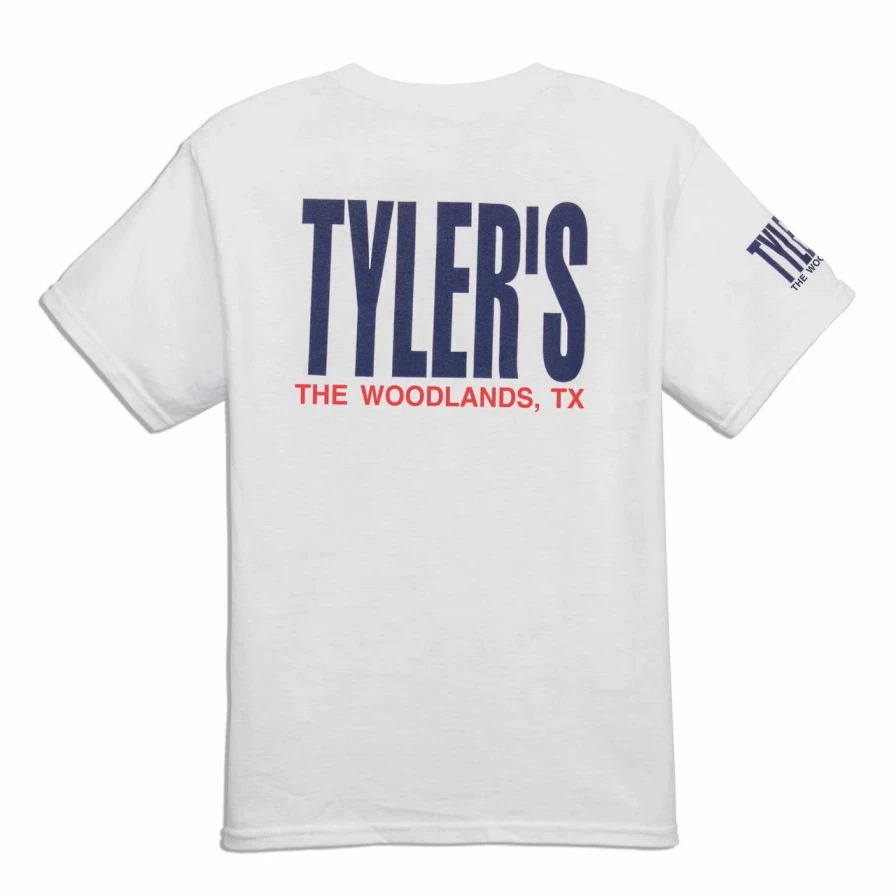 Boys' Tyler's White and Navy Blue T-Shirt - Casual Kids Tee for Everyday Wear