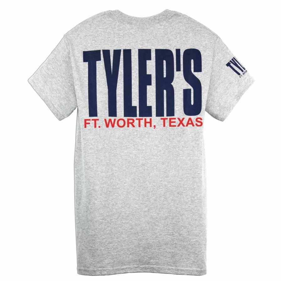 Men's Casual Grey and Navy T-Shirt - Tyler's Classic Tee for Everyday Wear