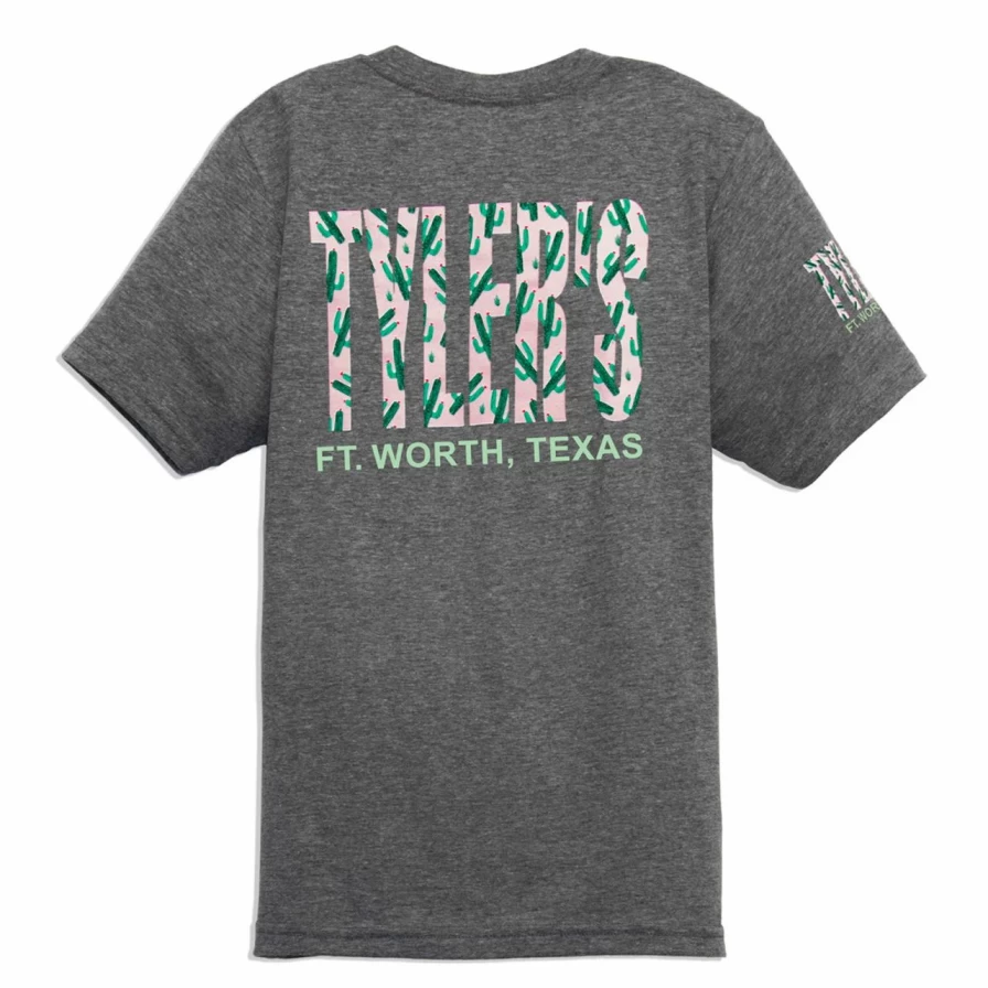 "Cactus Print Kids' T-Shirt - Fun Cactus Design Track Tee for Boys & Girls"