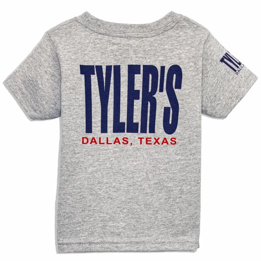 Toddler's Grey and Navy Tyler Tee - Dallas Collection - Comfortable Cotton T-Shirt for Kids