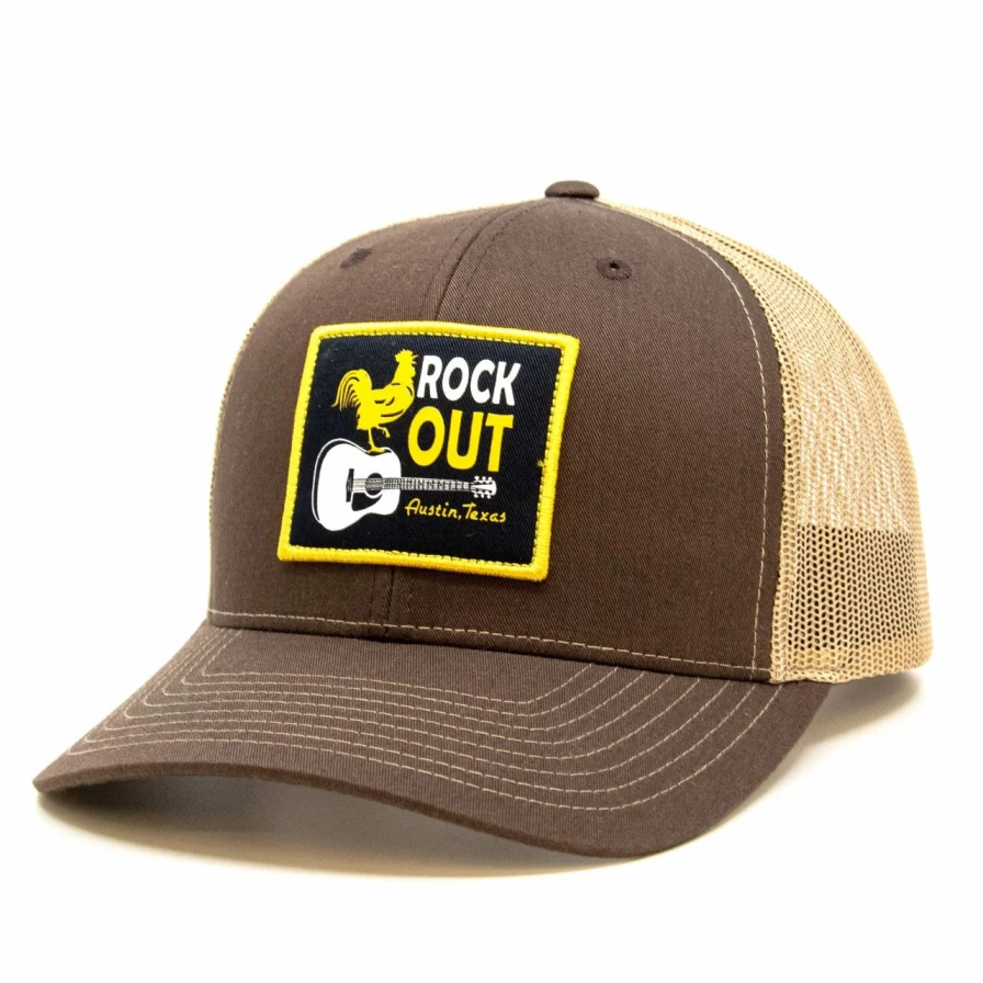 "Stylish Brown ATX Trucker Hat for Music Lovers - Premium Quality Snapback Cap"