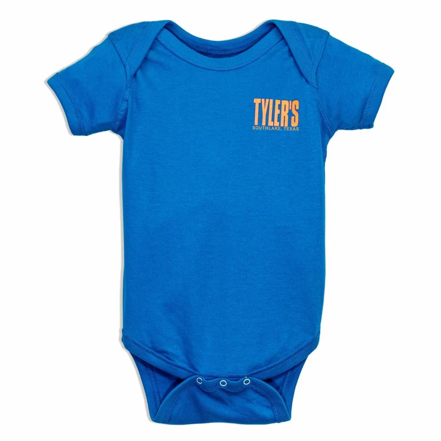 "Cobalt and Orange Striped Onesie for Babies – Southlake Collection"