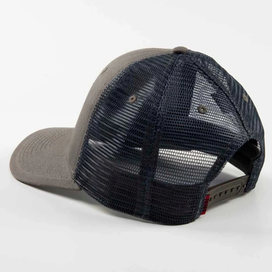 Austin Republic Trucker Hat - Charcoal/Black Twill Snapback Cap