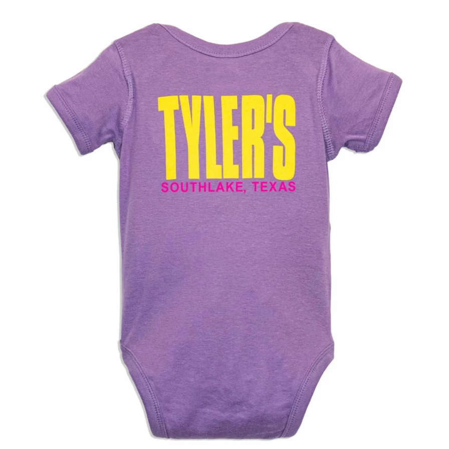 Tyler's Lavender and Yellow Baby Onesie - Soft Organic Cotton Bodysuit for Newborns and Infants
