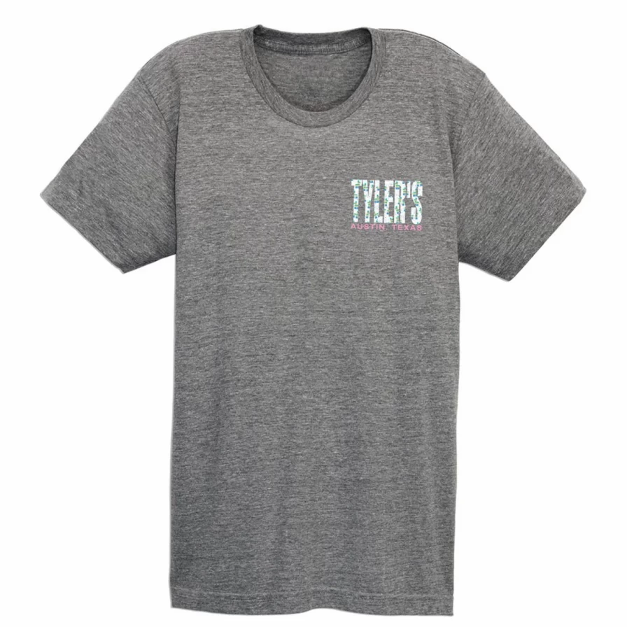 Tyler's Grey Pinata Graphic Tee Austin Fun Design Cotton T-Shirt