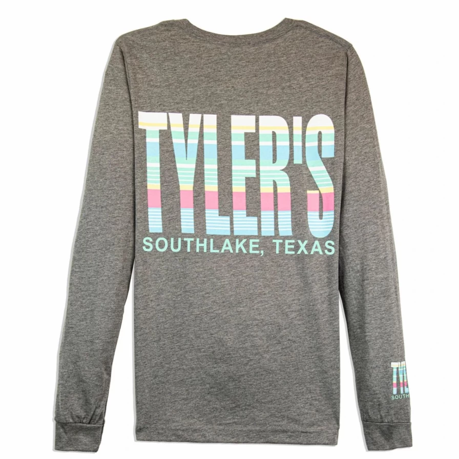 "Southlake Striped Long Sleeve T-Shirt for Men – Tyler's Casual Multi-Stripe Tee"