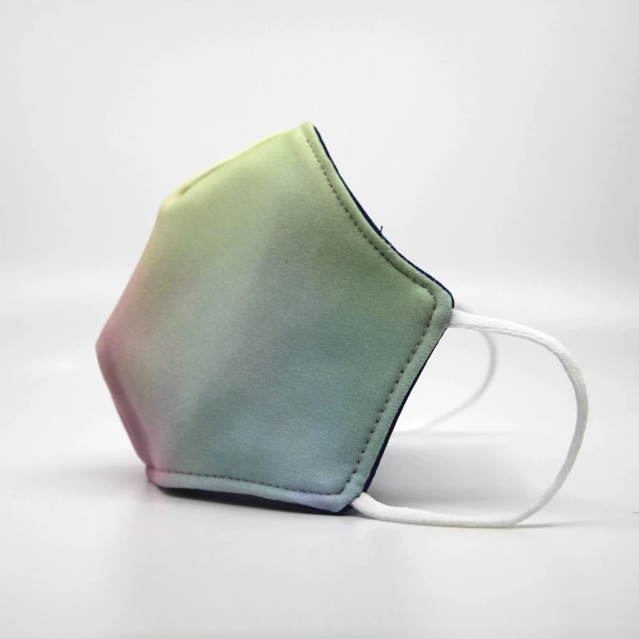 Reversible Face Mask in Pastel Tie-Dye and Navy - Stylish Dual-Layer Comfort for Everyday Wear