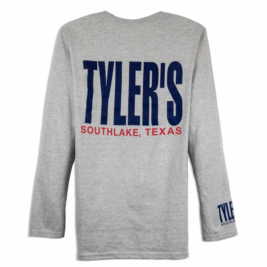 Men's Long Sleeve Casual T-Shirt Grey Navy Solid Color Basic Top Southlake Style