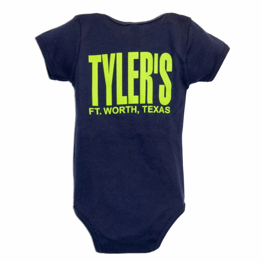 Tyler's Navy and Lime Onesie - Comfortable Baby Bodysuit in Fort Worth