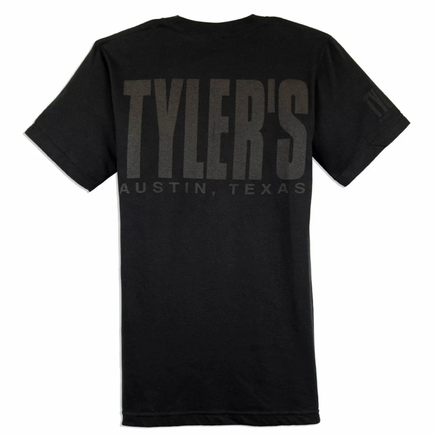 Men's Black T-Shirt by Tyler Austin - Classic Fit Cotton Tee