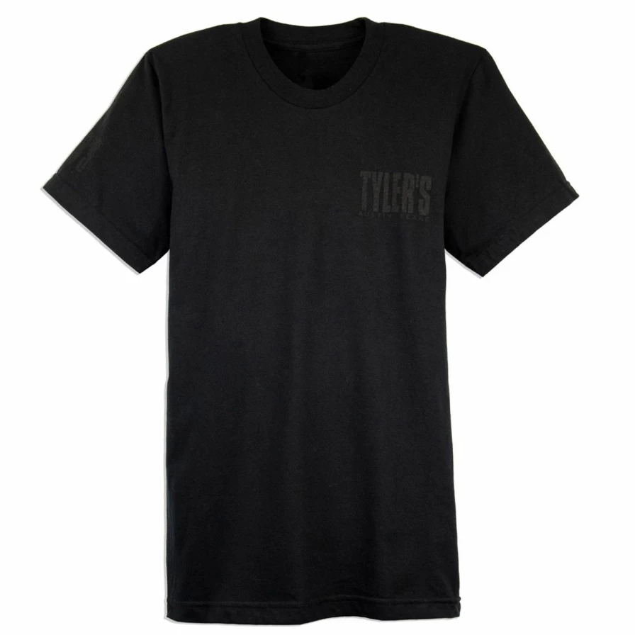 Men's Black T-Shirt by Tyler Austin - Classic Fit Cotton Tee